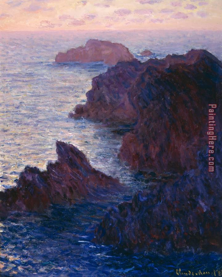 Claude Monet Rocks at Bell Ile